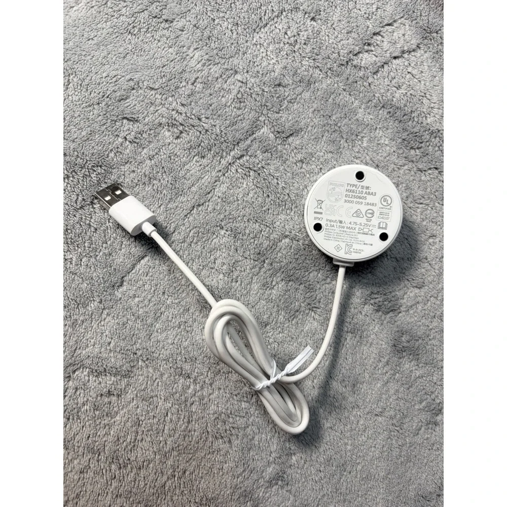 Genuine USB Charger for Philips HX6110 Sonicare Electric Toothbrush White New